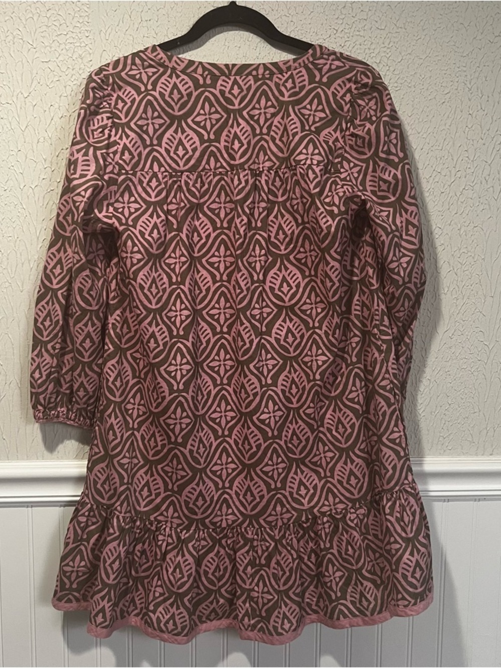 Velvet by Graham & Spencer Pink Brown Mosaic Dress size X small - Picture 10 of 14